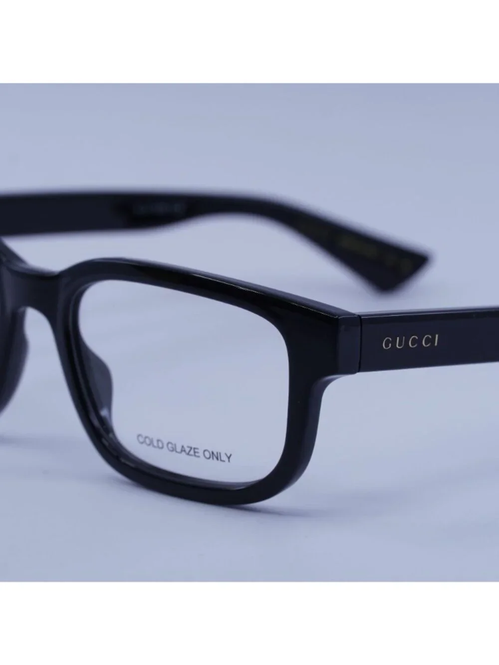 Gucci GG1584O 001 Eyeglasses Shiny Black 53mm Rectangle Frame